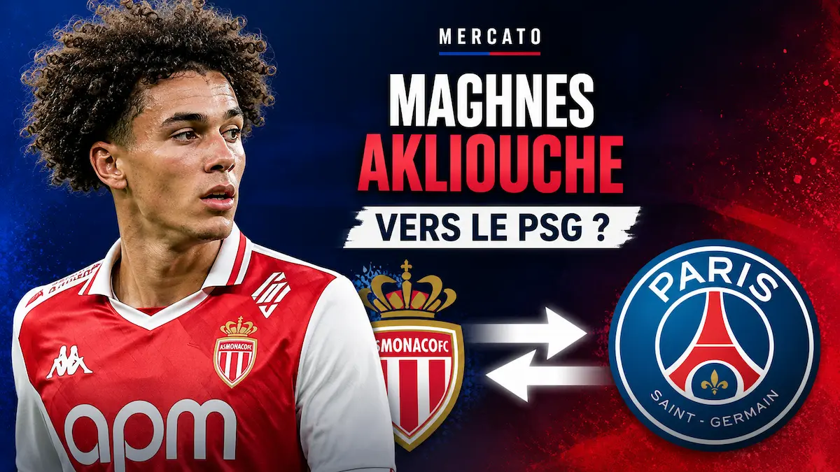 Maghnes Akliouche avec l’AS Monaco, ciblé par le PSG